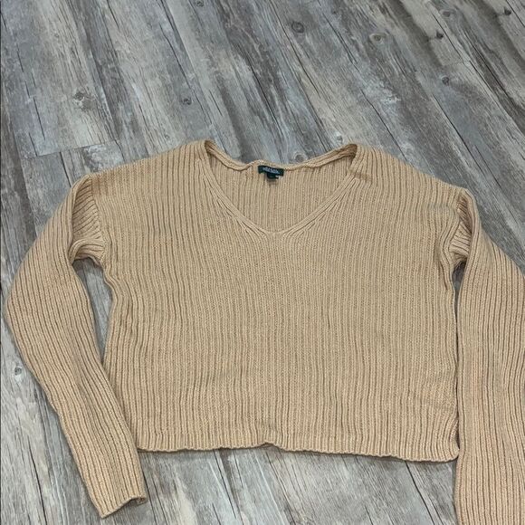 Wild Fable Tan Ribbed Knit Sweater - Picture 1 of 2